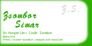 zsombor simar business card